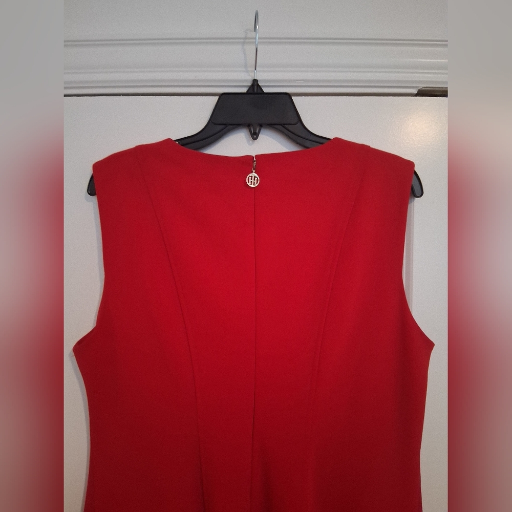 Tommy Hilfiger Vibrant Red Midi Dress - Picture 6 of 8